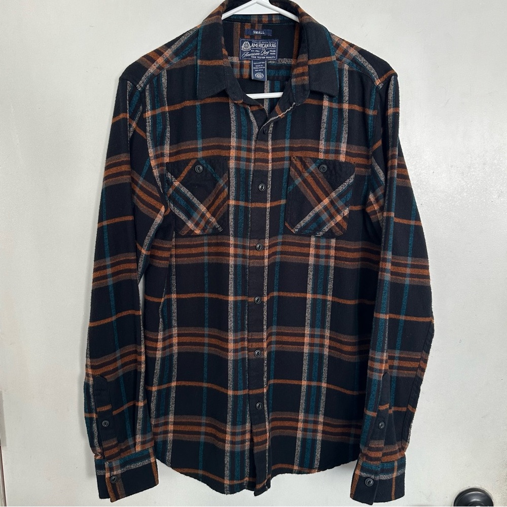 American Rag Black and Brown‎ Casual Flannel Shirt